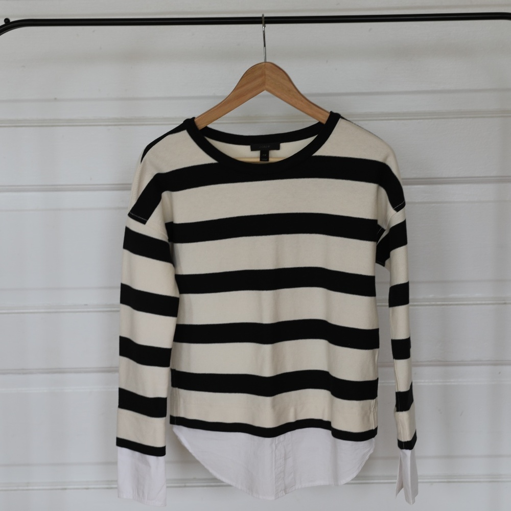 B&W Striped Studio Top by J. Crew